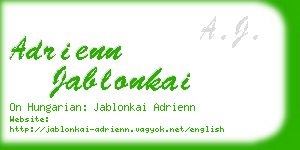 adrienn jablonkai business card